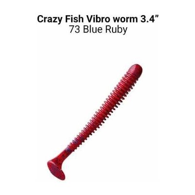 Crazy Fish Vibro Worm 8,5 cm 73 Blue Ruby 5 ks – Hledejceny.cz
