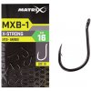 Rybářské háčky Matrix MXB-1 Barbed Eyed End Black Nickel vel.14 10ks