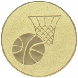 SABE Emblém basketbal EM07 zlatá 25 mm