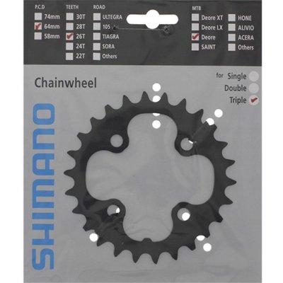 Shimano kotouč 26T kliky Deore FC-M590 9s ocel ča – Zboží Dáma