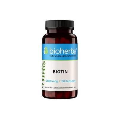 Bioherba Biotín 5000 mcg 100 kapsúl – Hledejceny.cz