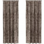 Záclony 2 ks s kroužky cappuccino 260x140 cm – Hledejceny.cz