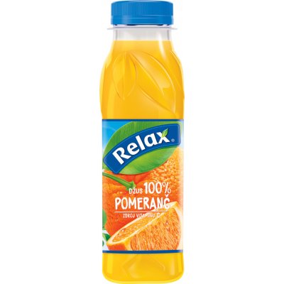 Relax Pomeranč 100% džus 12 x 300 ml – Sleviste.cz