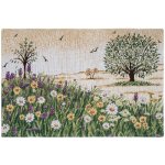 SCANquilt prostírání motiv louka strom zelenobéžová 30x45cm – Sleviste.cz