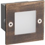 ACA Lighting LED zápustné nástěnné svítidlo PAS 2W/230V/3000K/90Lm/120°/IP54/IK08, hnědé – Hledejceny.cz