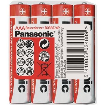 Panasonic Red Zinc AAA 4ks 00163624