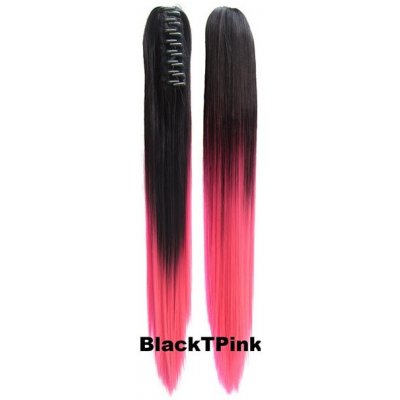 Girlshow Culík, cop na skřipci - rovný 60 cm - Ombre styl odstín Black T Pink – Hledejceny.cz