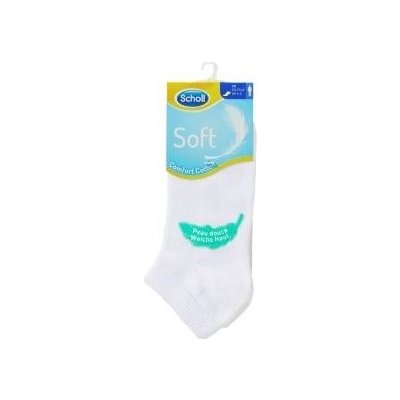 Scholl P0_0330 SOFT SNEAKER kotníkové bavlněné ponožky bílá