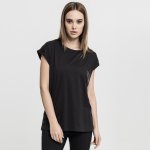 Urban Classics Ladies Extended Shoulder Tee černé – Zboží Mobilmania