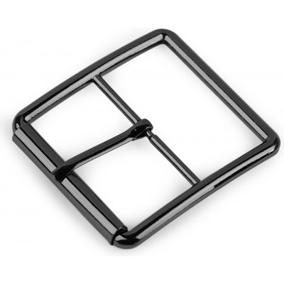 Prima-obchod Kovová spona / opasková přezka, průvlek 40 mm, barva 4 nikl černý – Sleviste.cz