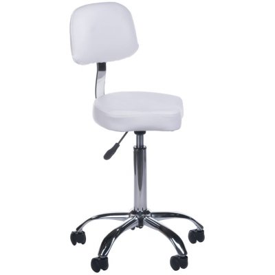 Beauty System kosmetická stolička s opěradlem BH-7268 bílá – Zboží Mobilmania
