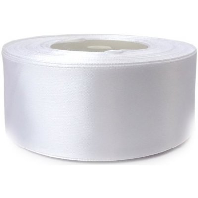 Saténová stuha sněhově bílá 8002 50 mm 30 m – Zboží Dáma