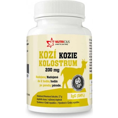 Kozí Kolostrum 200 mg nadojeno do dvou hodin po porodu 60 kapslí – Hledejceny.cz