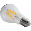 Žárovka LEDtechnics LED žárovka E27 filament bílá teplá X6 průhledná 8W