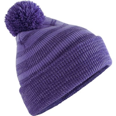 Beechfield Čepice s bambulí Team Stripe B 476 pletená purple Purpurová – Hledejceny.cz