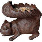 Esschert Design Krmítko pro veverky Squirrel 13,5 x 15 cm litina hnědá – Zboží Mobilmania