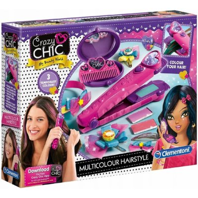 Clementoni Crazy Chic Vlasový make up Multicolour Hairstyle 78519 – Zboží Dáma