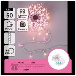 Aigostar B.V.LED Venkovní vánoční řetěz 50xLED/8 funkcí 3xAA 5,3m IP44 růžová/teplá B10303K2D – Hledejceny.cz