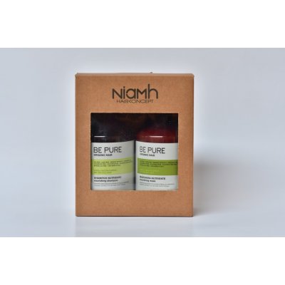 Niamh Be Pure Nourishing výživný šampon na vlasy 500 ml + výživná maska na vlasy 500 ml dárková sada