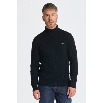 Gant Cotton Cable Turtle Neck modrá