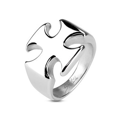 Šperky4U ocelový prsten maltézský kříž OPR1070
