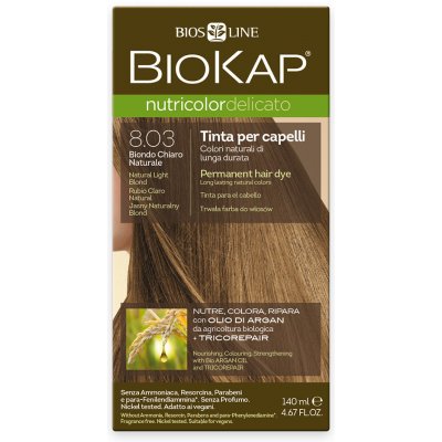 Biosline Barva na vlasy 8.03 Blond přírodní světlá 140 ml