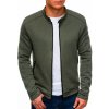 Pánská mikina Ombre Clothing Na zip Maksym khaki C453