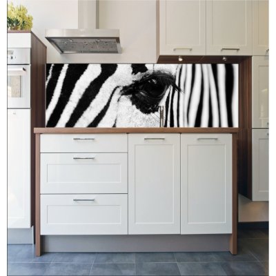 WEBLUX Fototapeta do kuchyně fólie zebra in field - 96255534 zebra v poli rozměry 180 x 60 cm