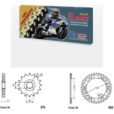 ČZ Řetězová sada Yamaha XJR 1300 99-01 | Zboží Auto