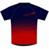 Cyklistický dres Force MTB ANGLE krátký rukáv modro-červený
