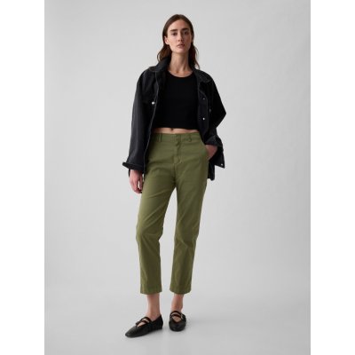 GAP Kalhoty Downtown Khakis Zelená – Zboží Dáma