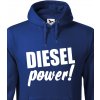 Pánská mikina s potiskem Mikina Diesel power!, Canvas mikina modrá