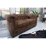 LuxD Dvousedačka Chesterfield Vintage hnědá – Hledejceny.cz