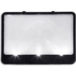 HomeLife Čtecí lupa s LED světelem PAGE BRIGHT 18 x 14 cm 3x – Zboží Dáma