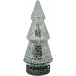 Stříbrný skleněný dekorační svítící stromek LED Tree Ø 7*16 cm Clayre & Eef – Hledejceny.cz