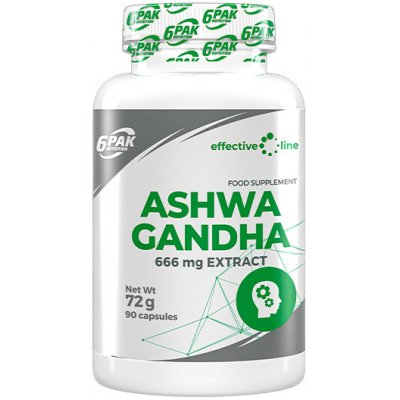 6PAK Ashwagandha 666 mg 90 kapslí – Hledejceny.cz