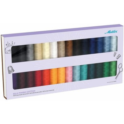 Sada bavlněných nití SILK-FINISH COTTON 50 METTLER (28x150m) – Zboží Dáma