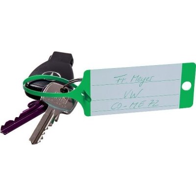 Přívěsek na klíče visačky na klíče se štítkem a poutkem zelené 100 ks – Zboží Mobilmania