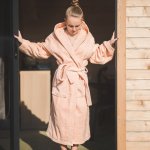 Wooline Froté župan do sauny broskvová – Zboží Dáma