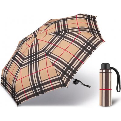 Happy Rain Petito Checks Camel dámský skládací mini deštník hnědý od 849 Kč  - Heureka.cz