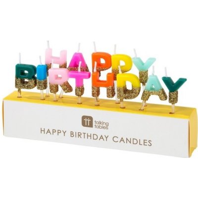Wrimes Cosmetics Ltd. Narozeninové svíčky na dort Happy Birthday duhové