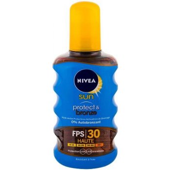 Nivea Sun Protect & Bronze olej na opalování spray podporující zhnědnutí SPF30 200 ml