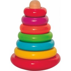 Woody Baby pyramida skládací barevná káča