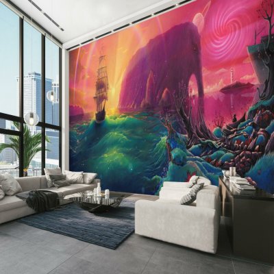 Samolepicí tapeta – Olejomalba, Plavba do fantastické říše, 490x340 cm – Hledejceny.cz