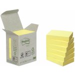 Samolepící bločky Post-it recyklované - 38 x 51 mm / žlutá / 6 x 100 lístků – Zboží Mobilmania