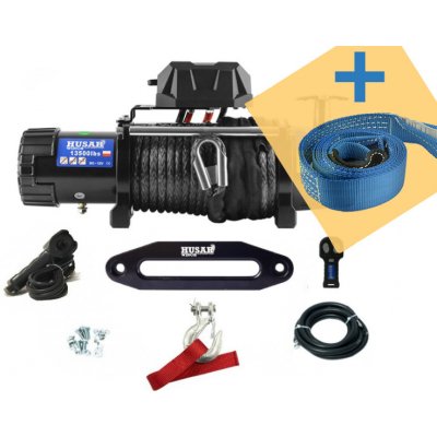 Elektrický naviják 6,1t 12V syntetické lano 26m HUSARWINCH BST 13500 (+ popruh) – Hledejceny.cz