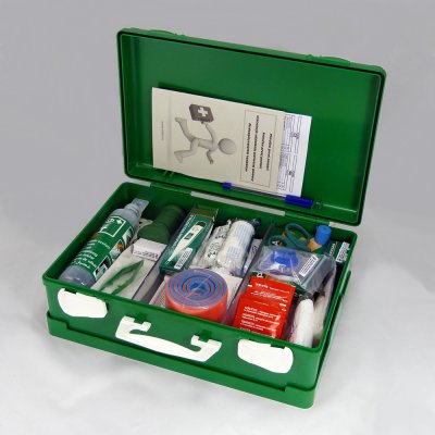 VMBal kufr první pomoci s náplní stavba zelená plastová lékárnička 4191