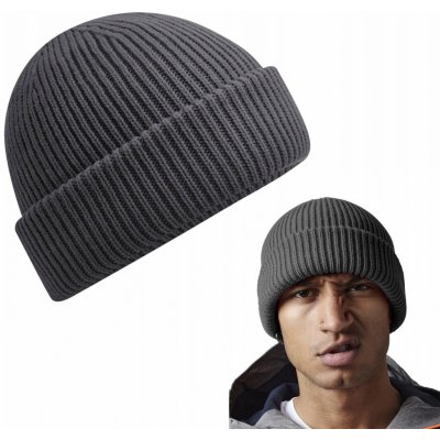 Beechfield zimní čepice beanie z organické bavlny šedá – Sleviste.cz