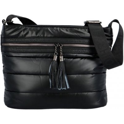 Módní prošívaná dámská crossbody Oria černá