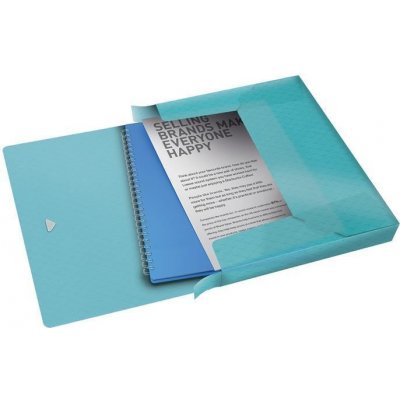 ESSELTE Box na spisy s gumičkou Colour'Ice, modrá, 40 mm, PP, A4, ESSELTE 58645 – Zboží Mobilmania